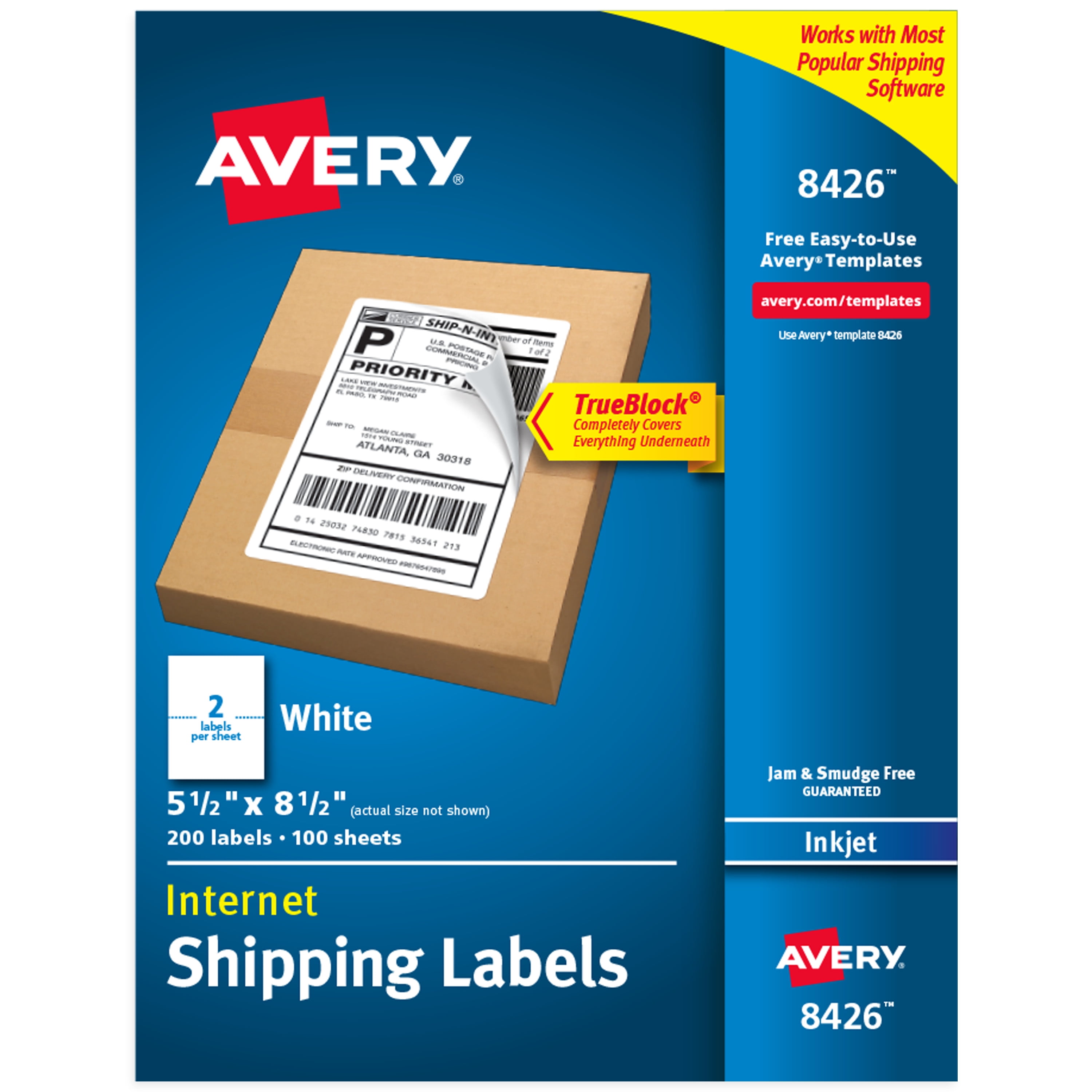Avery Printer Print Address Mailing Labels, 5.5