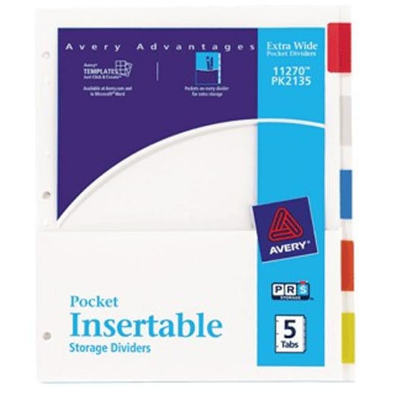 Avery Products Corporation WorkSaver Pocket Insertable Pocket Divider 5