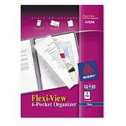 Avery Flexi-View 6 Pocket Organizer, 1 Blue Organizer (47696)
