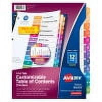 Multicolor Paper 12-Tab Customizable Dividers, 3 Sets