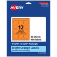 thumbnail image 1 of Avery Rectangle Labels, Bright Orange, 1-13/16" x 2-3/16", 480ct, 1 of 11