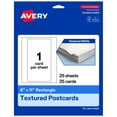 thumbnail image 1 of Avery Rectangle Postcards, 6" x 11", Textured Matte, 25 Total, 1 of 11