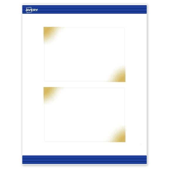 Avery Rectangle Postcards, Gold Blush Pattern, 4" x 6", 20 Total