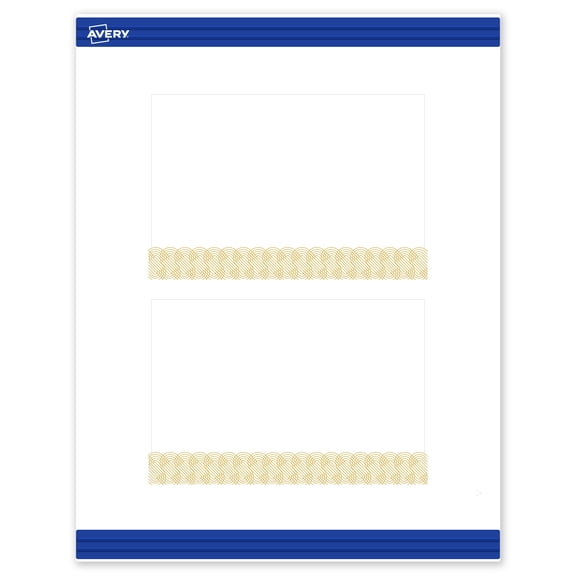 Avery Rectangle Postcards, Gold Lace Trim Pattern, 4" x 6"