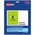 thumbnail image 1 of Avery Rectangle Scalloped Labels, Bright Green, 2" x 3", 640ct, 1 of 11