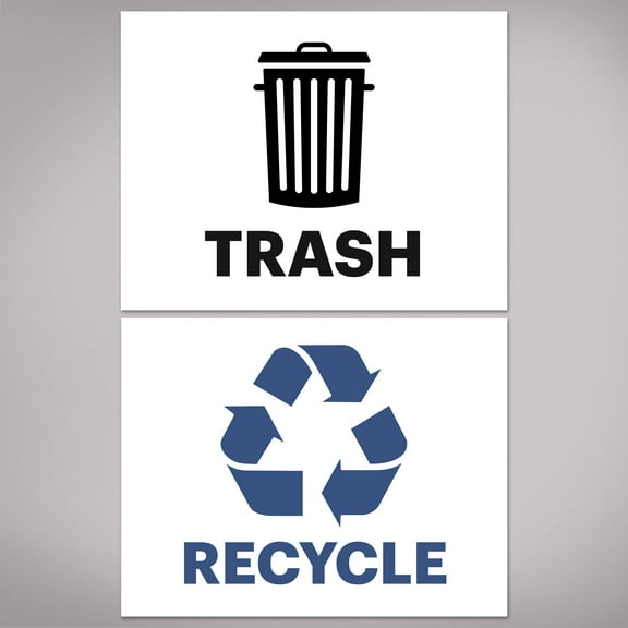 Avery Recycle and Trash Stickers, 8-1/2" x 11", 2 Total