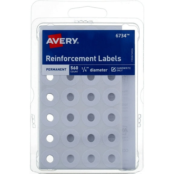 Avery Reinforcement Labels, 560 Ct (6 pack) (Bundle)