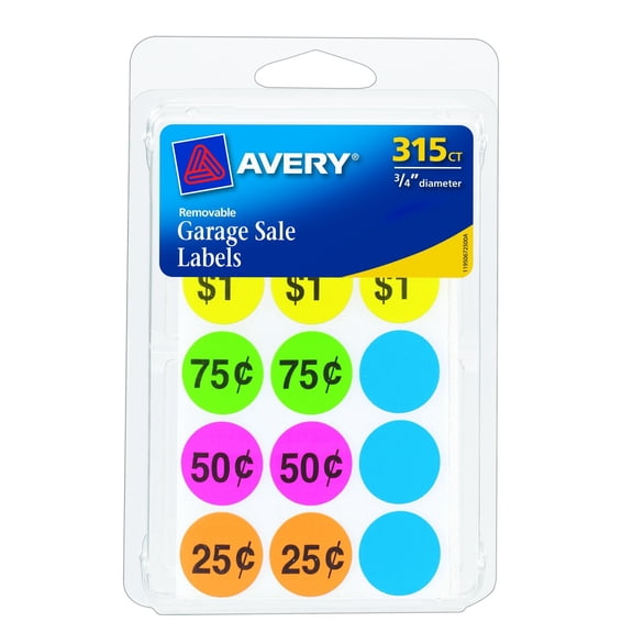 Avery Removable Garage Sale Labels, 0.75 Inches (Pack of 6)