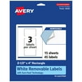 thumbnail image 1 of Avery Removable Rectangle Labels, 2.5" x 4", 45ct, 1 of 10