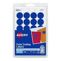 Avery® Removable Round Color-Coding Labels, 5469, 3/4" Diameter, Dark Blue, Pack Of 1,008