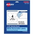 thumbnail image 1 of Avery Removable Round Labels, 3.5" Diameter, 200ct, 1 of 10