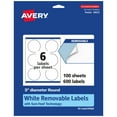 thumbnail image 1 of Avery Removable Round Labels, 3" Diameter, 600ct, 1 of 10