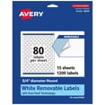 thumbnail image 1 of Avery Removable Round Labels, .75" Diameter, 1,200ct, 1 of 10