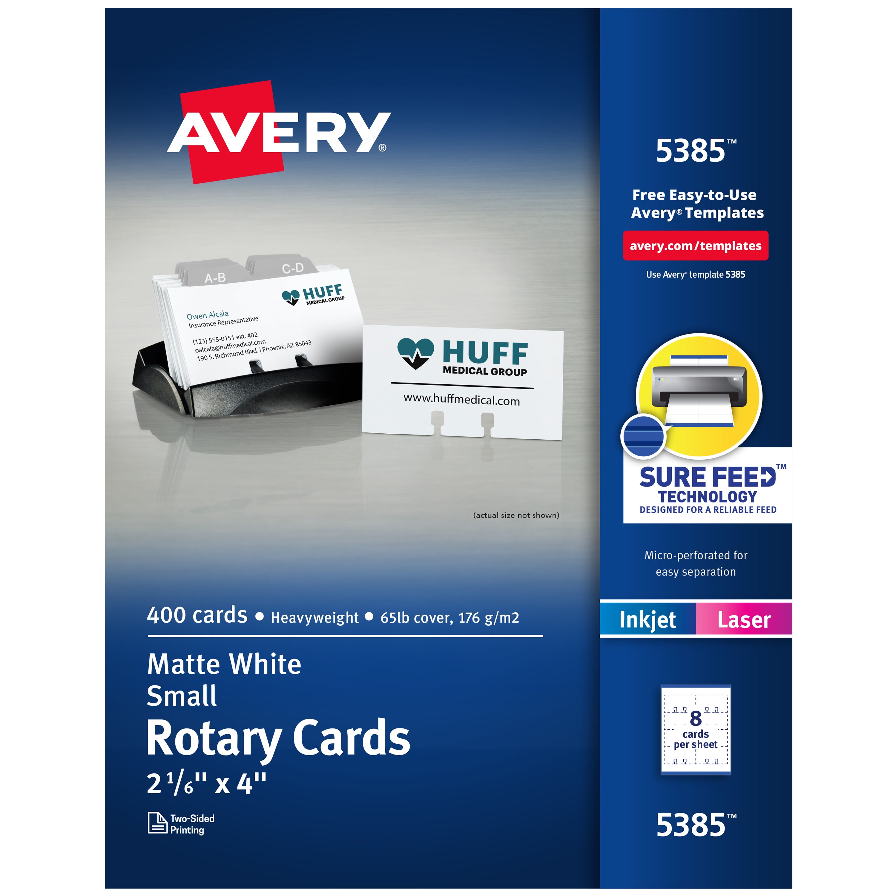Matte White Heavyweight Rotary Cards for Laser and Inkjet Printers