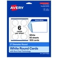 thumbnail image 1 of Avery Round Cards, 3" Diameter, Matte White, 300 Total, 1 of 6