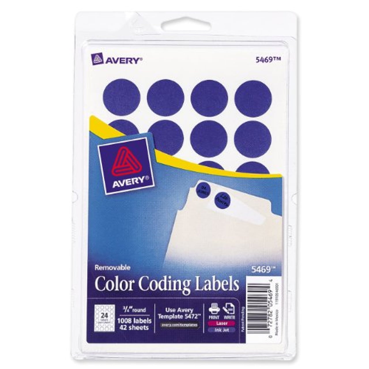Avery Round Color Coding Label 0.75" Diameter 1008 / Pack Circle