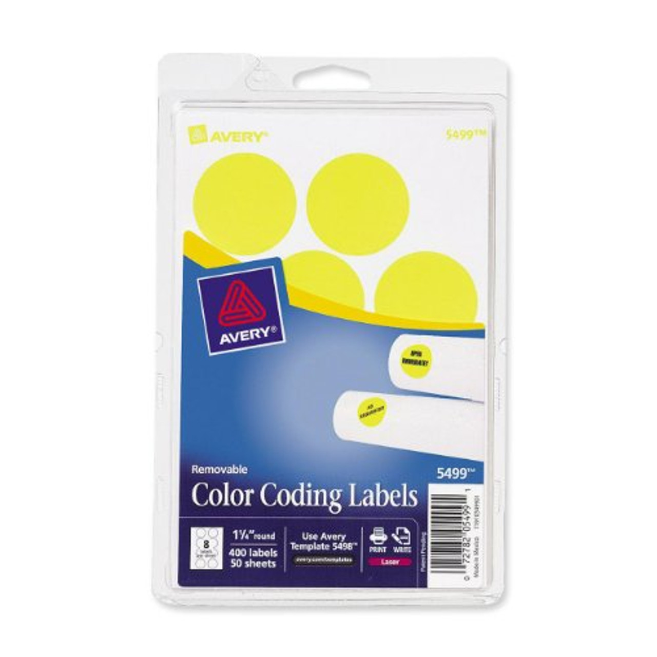 Avery Round Color Coding Label 1.25" Diameter 400 / Pack Circle