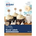 thumbnail image 1 of Avery  Round Labels, Print to the Edge, Kraft Brown, ¾” Diameter, Pack of 240 (34220), 1 of 4