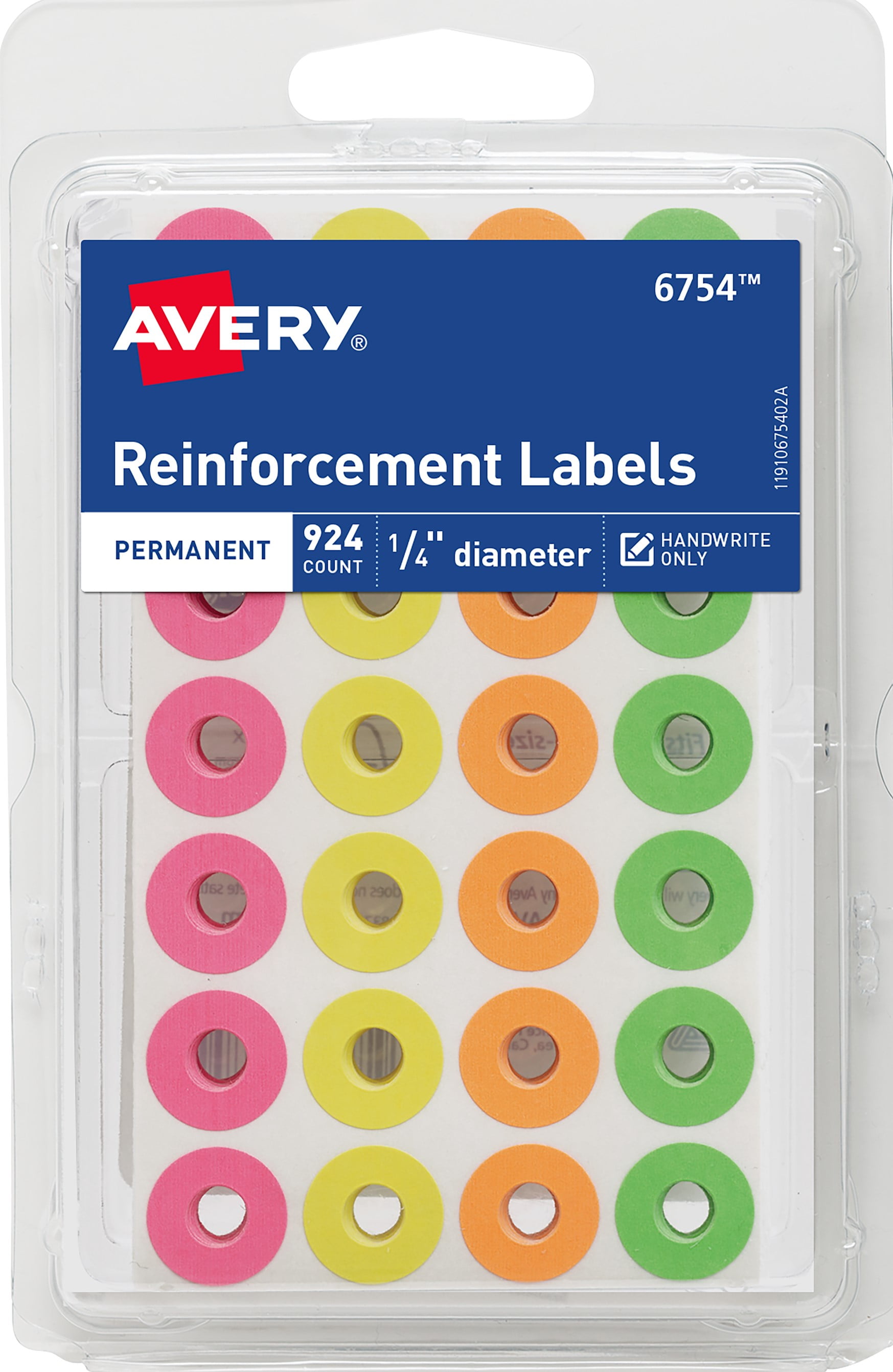 0.5625 Circle Hole Reinforcement Labels - Fluorescent Yellow - OL229FY