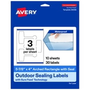 Avery  Sealing Labels, 5-7/8" x 4", Outdoor Waterproof, 30 Total