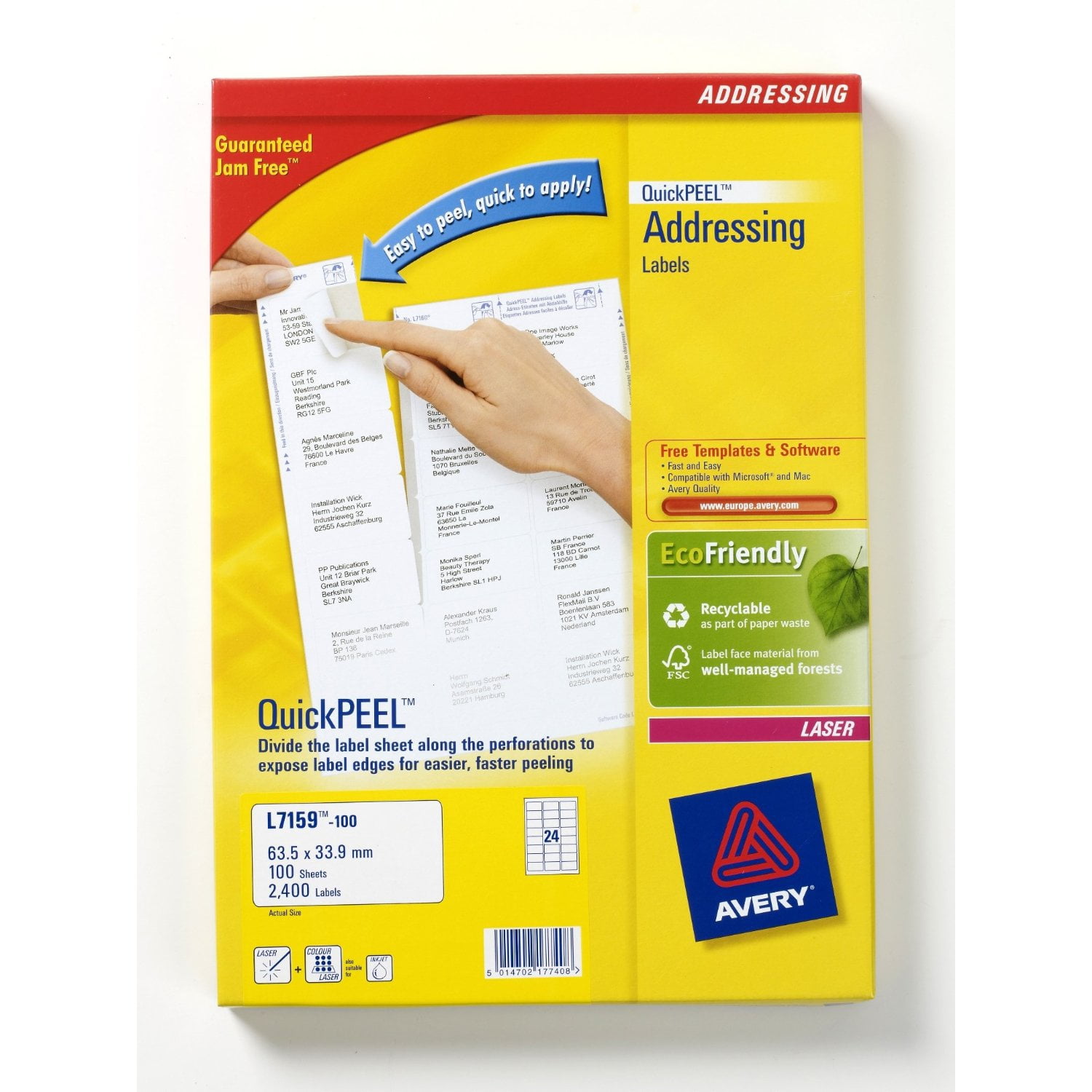 Etiket Avery L7159-100 63.5x33.9mm wit 2 | De