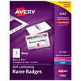 thumbnail image 1 of Avery Self-Laminating Name Badges with Clips, 2.25" x 3.5" (5362), 1 of 9