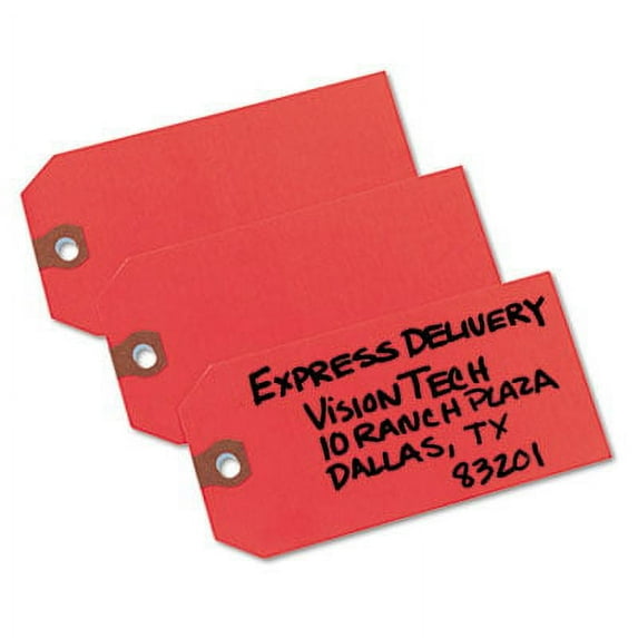 Avery Shipping Tags, Paper, 4 3/4 x 2 3/8, Red, 1,000/Box , Each