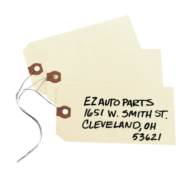 Avery Shipping Tags with Wire, 11.5 pt. Stock, 51/4" x 25/8", 1,000