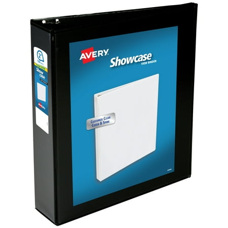 Avery® Showcase Standard View Binder, 2" Slant Rings, Black (19700)