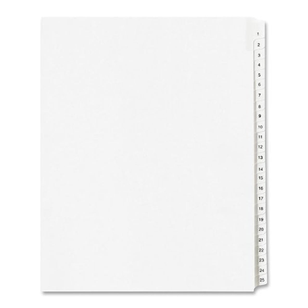 Avery Side Tab Collated Legal Index Dividers Printed125 25 Tab[s