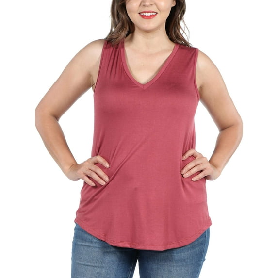 Avery Sleeveless Plus Size Tunic Top