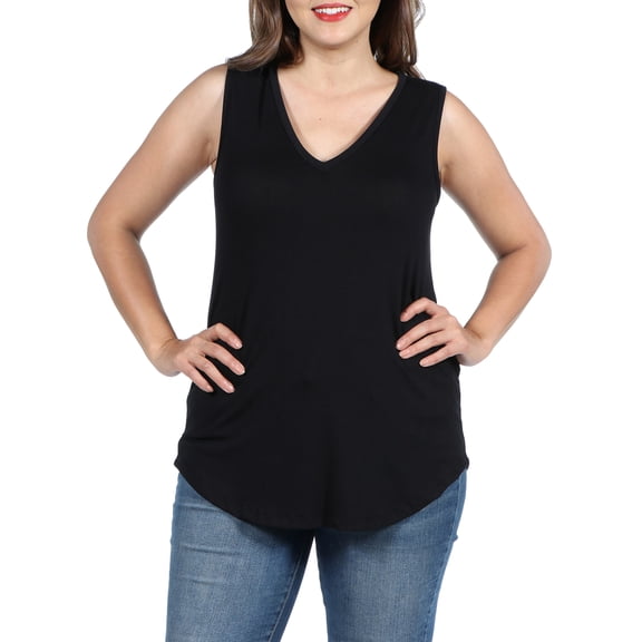 Avery Sleeveless Plus Size Tunic Top