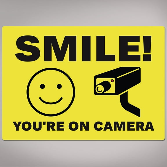 Avery Smile You're on Camera Video Surveillance Labels, 3.5" x 5"