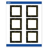 Avery Square Labels, Black with Gold Pattern, 3" x 3" - Walmart.com