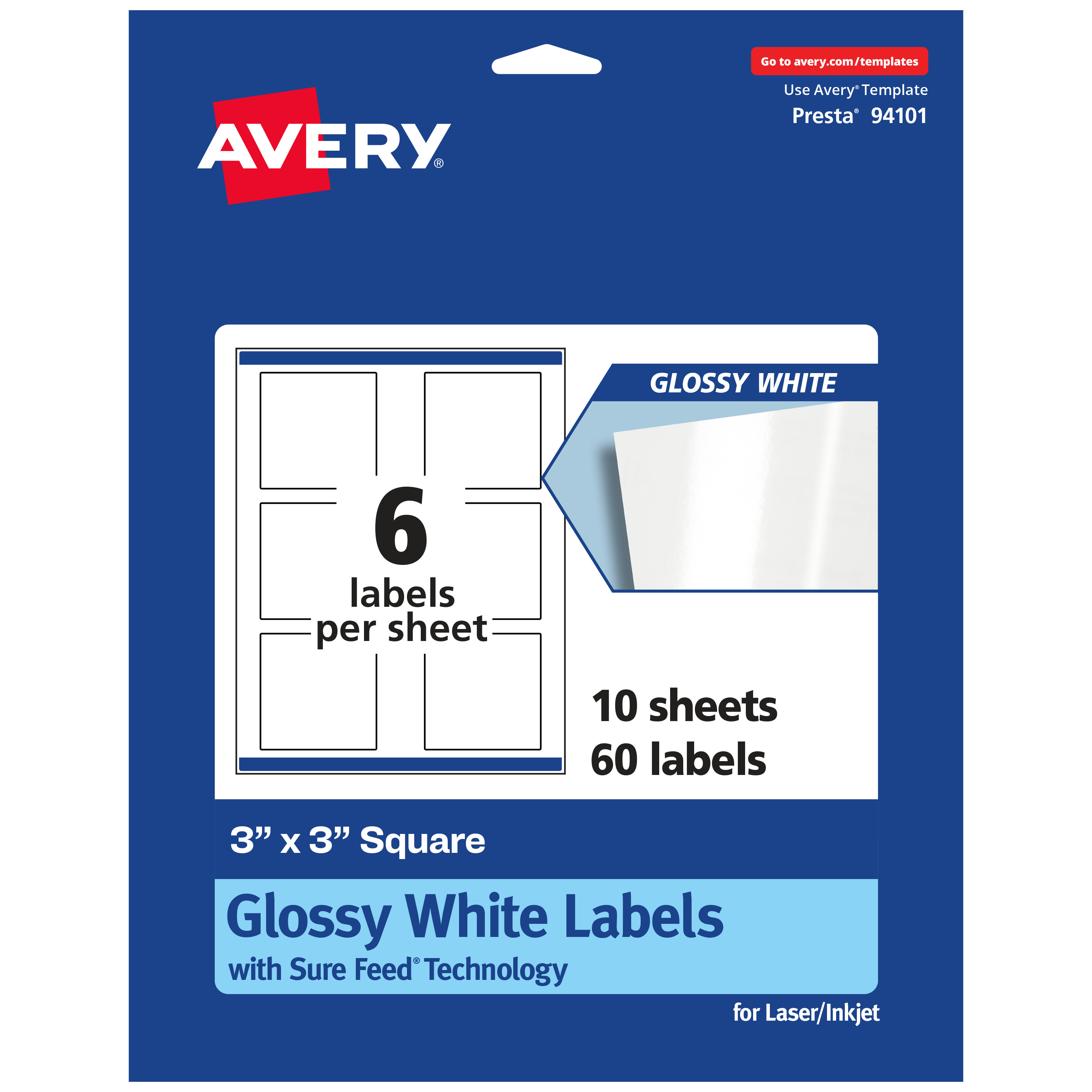 Avery CD/DVD Labels for Color Lasers, 30 Disc Labels & 60 Spine Labels