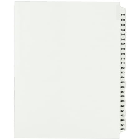 Avery Standard Collated Legal Dividers Avery Style, Letter Size, 801-825 Tab Set (82311)