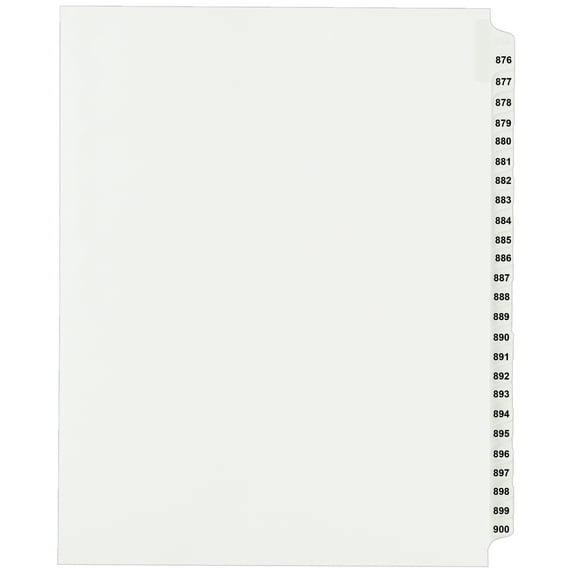 Avery Standard Collated Legal Dividers Avery Style, Letter Size, 876-900 Tab Set (82314)
