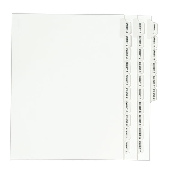 Avery Standard Collated Legal Dividers Avery Style, Letter Size, EXHIBIT A-Z Tab Set (1370)
