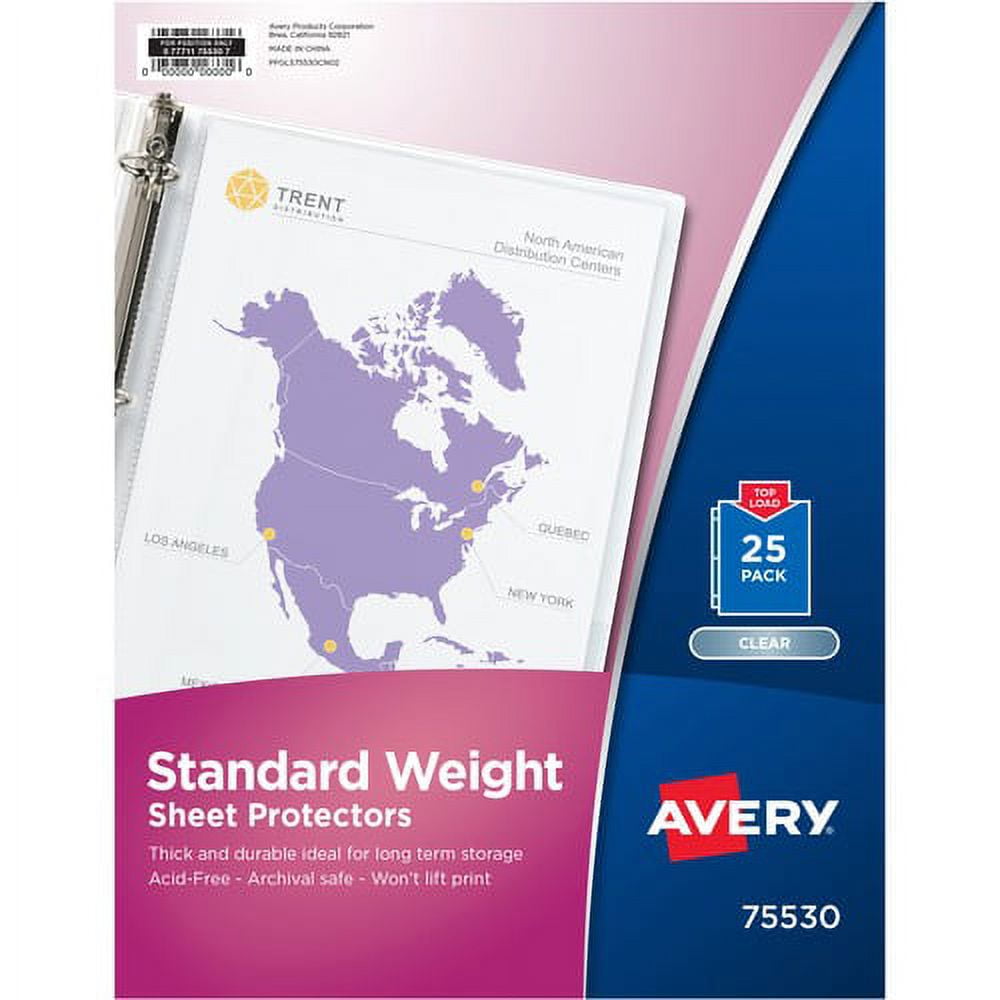 Avery Standard-Weight Sheet Protectors - For Letter 8 1/2 Avery Standard-Weight Sheet Protectors - For Letter 8 1/2