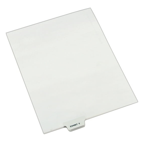 Avery-Style Preprinted Legal Bottom Tab Dividers 26-Tab Exhibit V 25Pk 12395