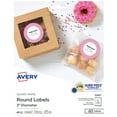 thumbnail image 1 of Avery Glossy White Labels, 3" Round, 60 Labels (22891), 1 of 8