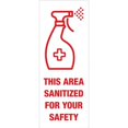 thumbnail image 1 of Avery® Surface Safe THIS AREA SANITIZED Decals - 15 / Pack - This Area Sanitized Print/Message - Rectangular Shape - Water Resistant, Pre-printed, Chemical Resistant, Abras | Bundle of 10 Packs, 1 of 1