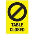thumbnail image 1 of Avery "Table Closed" Yellow Surface Safe Durable ID Preprinted Table Decals, 4" x 6", 10 Removable Decals (83075), 1 of 8