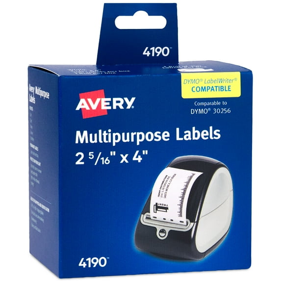 Avery Thermal Roll Labels 2-5/16"x4", 300 White Shipping Labels (4190)