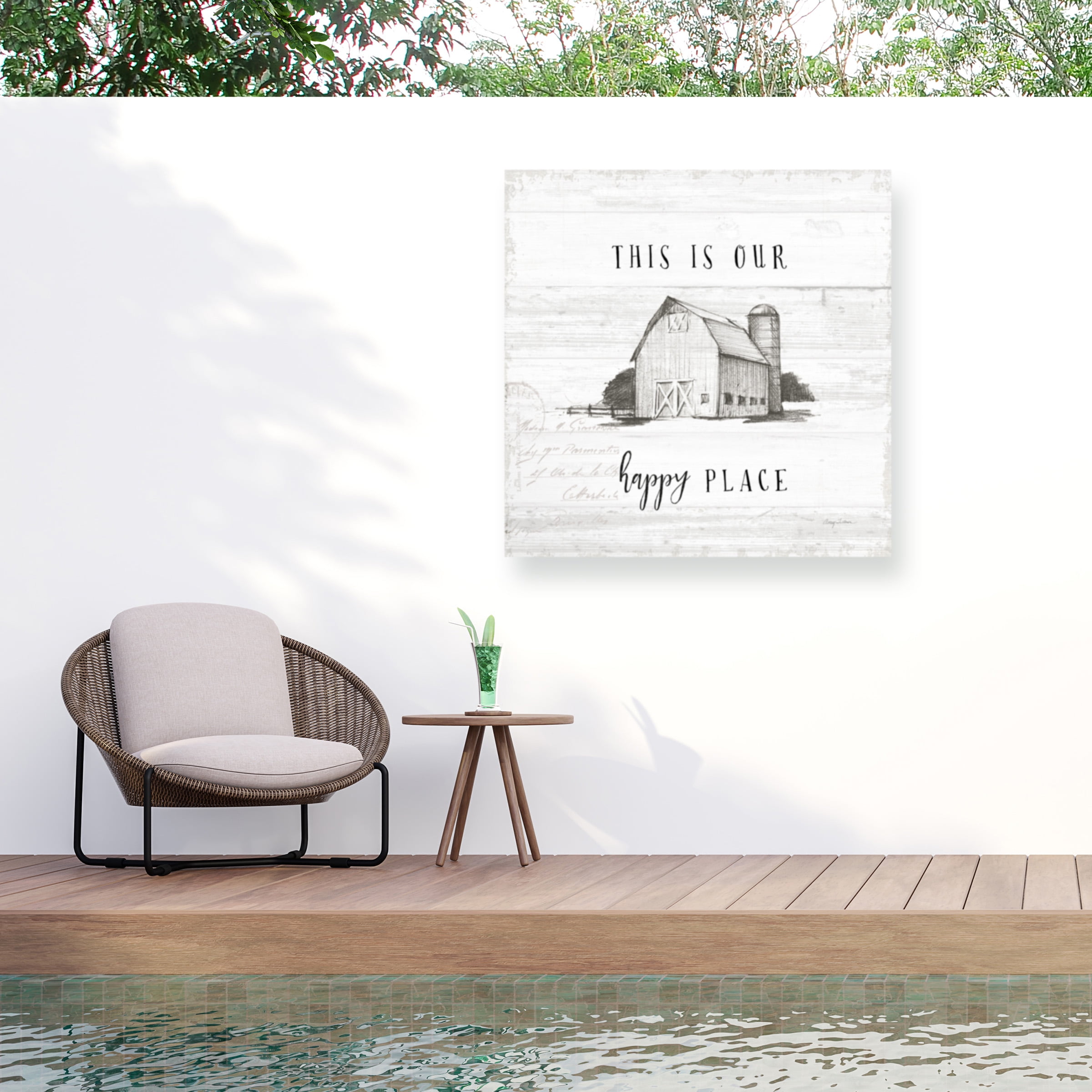 Avery Tillmon 'Farm Life IV Shiplap' Outdoor Canvas 14x19