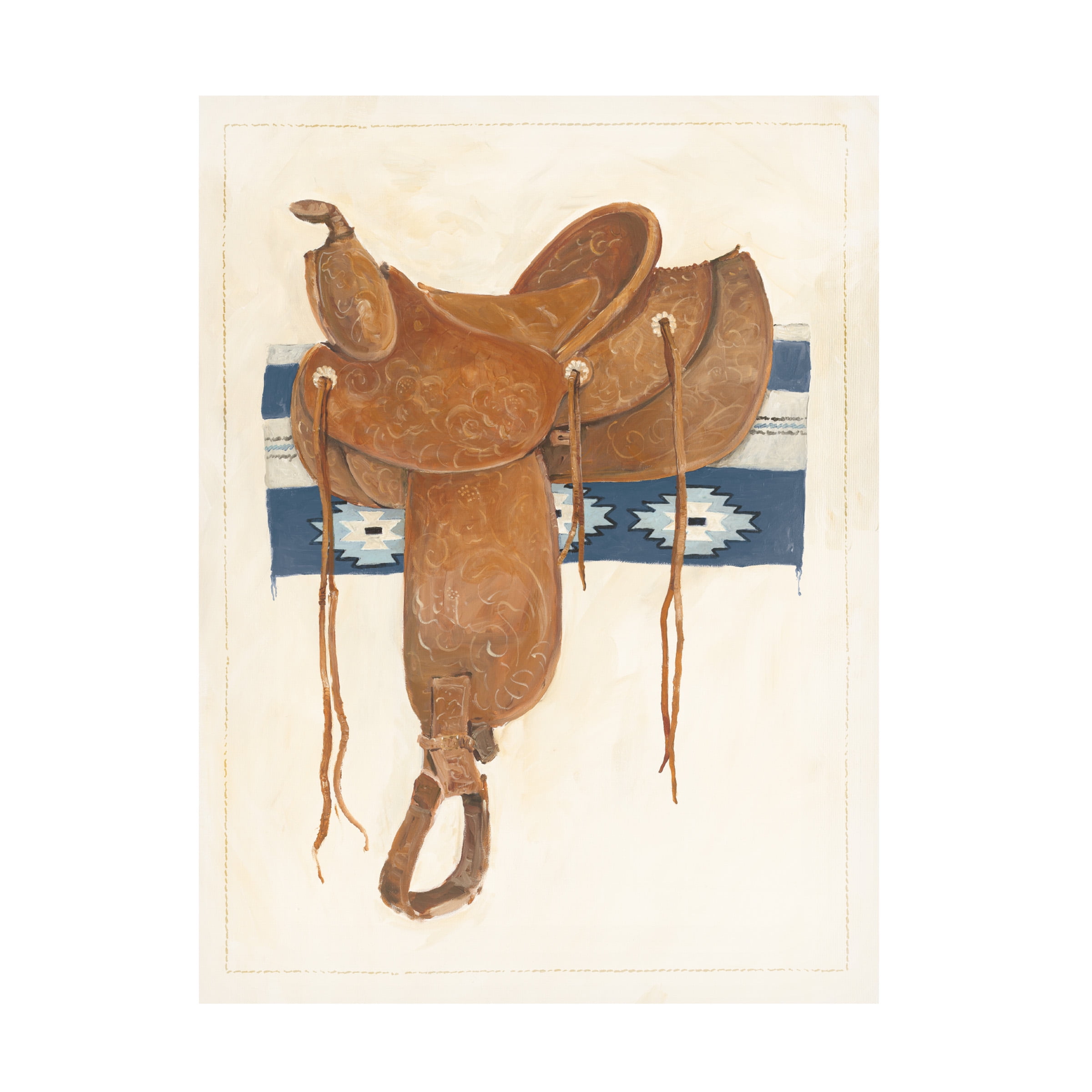 Avery Tillmon 'Western Saddle II Light' Canvas Art