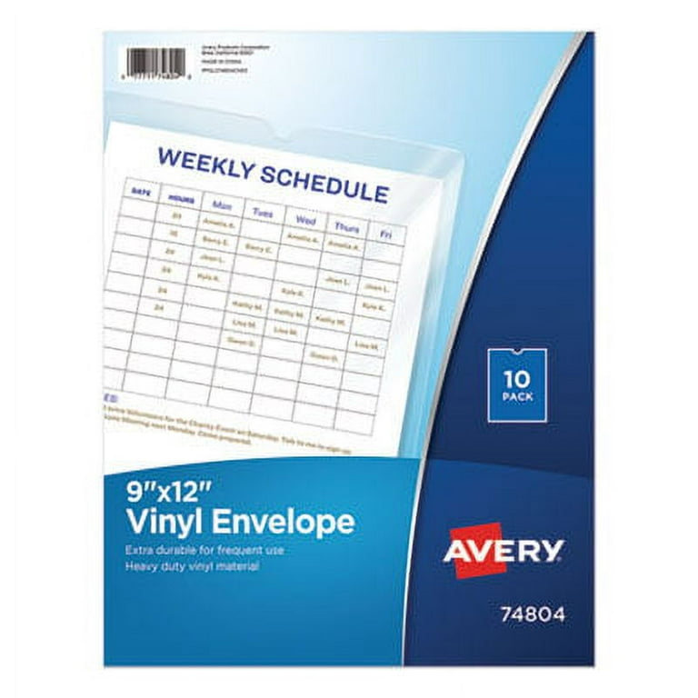 Top-Load Clear Vinyl Envelopes w/Thumb Notch, 4 x 6, Clear, 10/Pack Top-Load Clear Vinyl Envelopes w/Thumb Notch, 4 x 6, Clear, 10/Pack