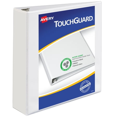 Avery - TouchGuard Protection Heavy Duty 2" 3-Ring View Binders, Slant Ring - White