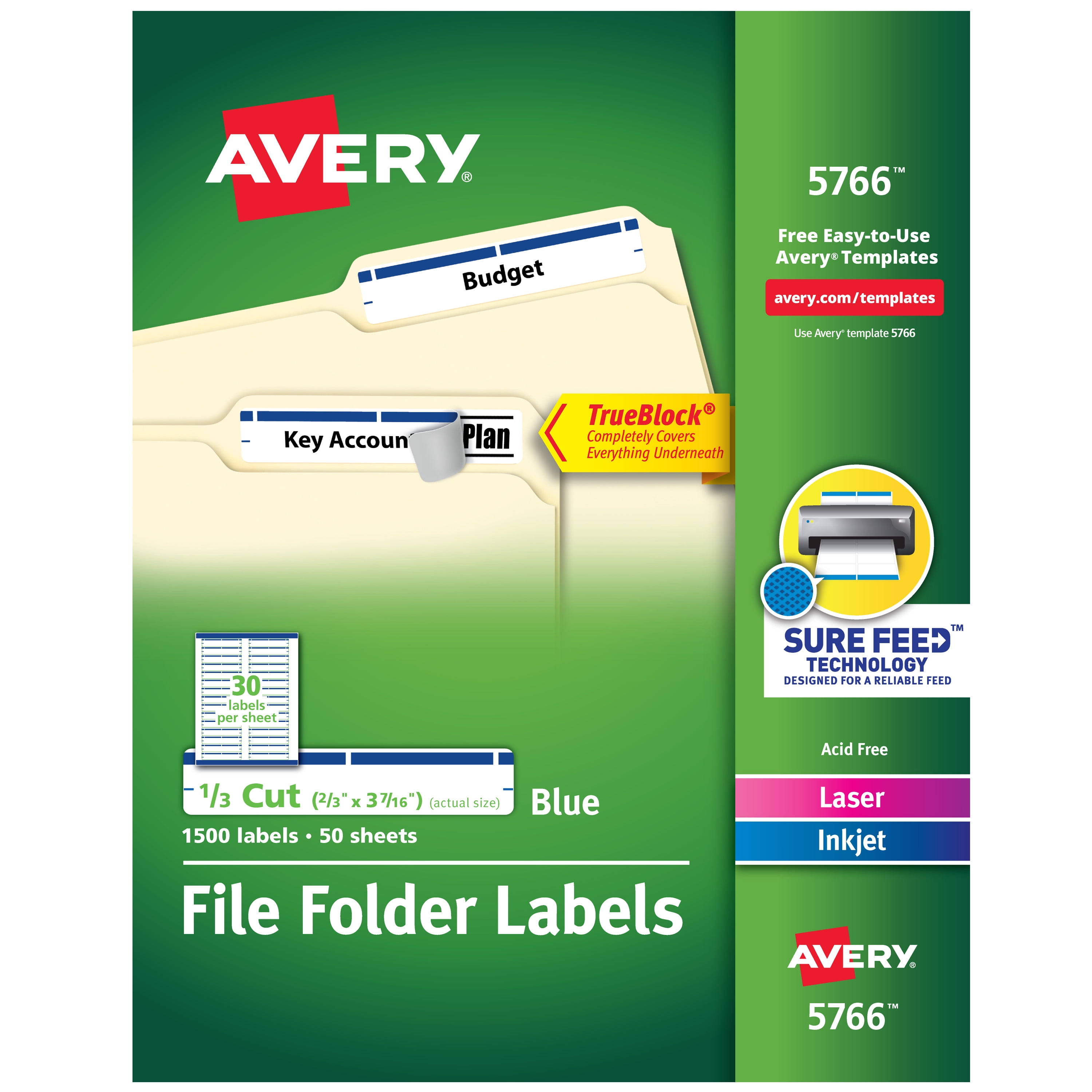 Avery Trueblock File Folder Labels 2 3