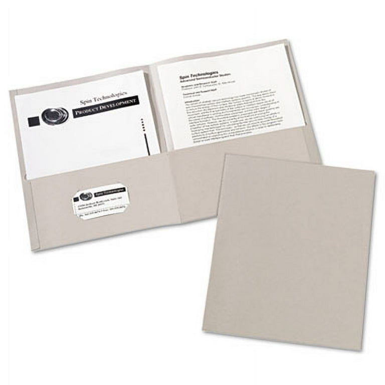 Two-Pocket Folder, 40-Sheet Capacity, 11 x 8.5, Gray, 25/Box Two-Pocket Folder, 40-Sheet Capacity, 11 x 8.5, Gray, 25/Box